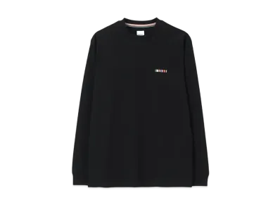 Paul Smith Signature Stripe Bar Long Sleeve Cut And Sew "Black"