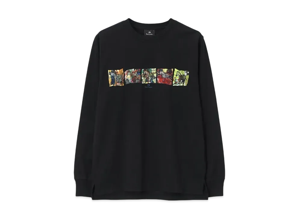 Paul Smith Zebra Comic Long Sleeve Tee "Black"