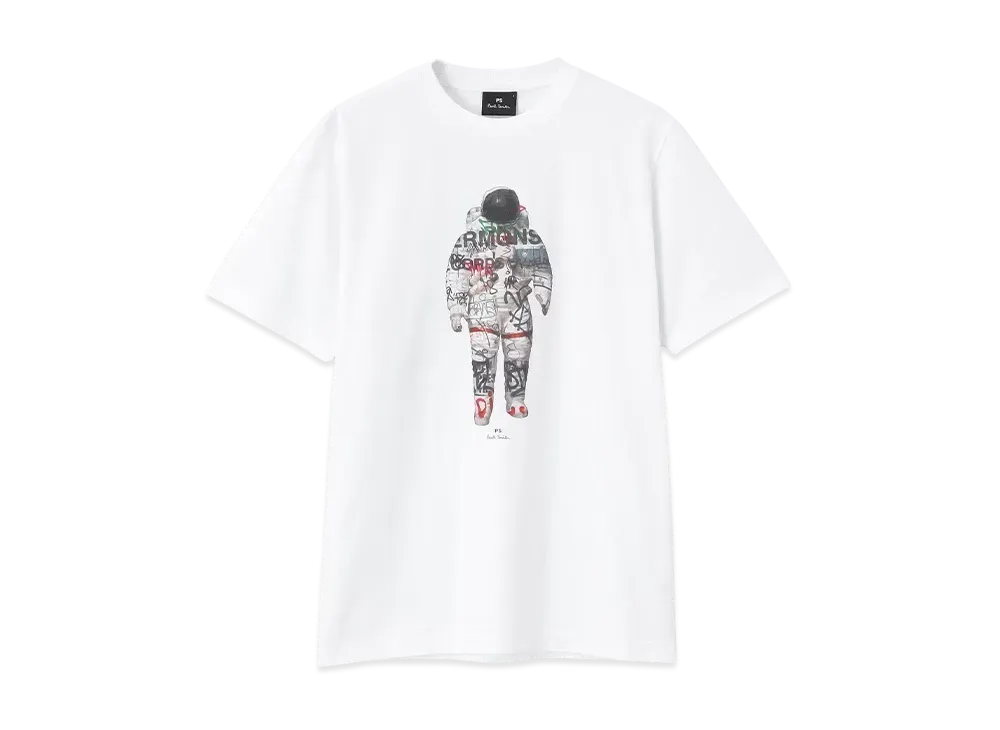 Paul Smith Astronaut Collage Short Sleeve Tee "White"