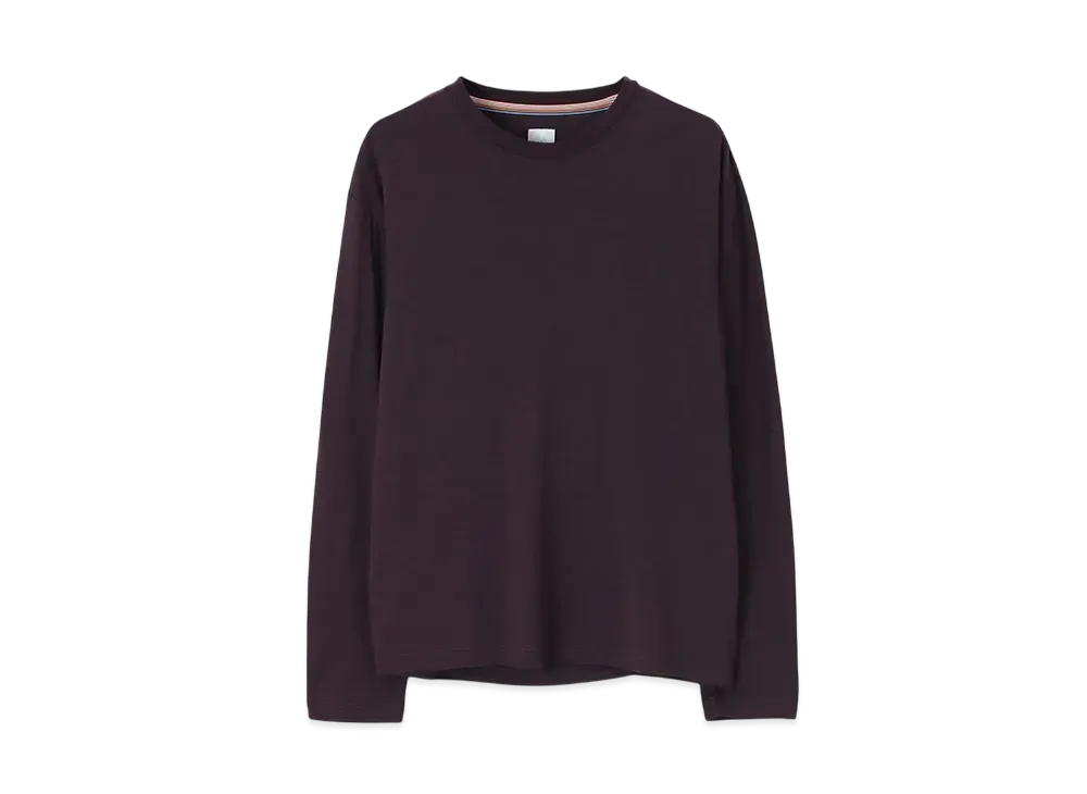 Paul Smith Neck Logo Long Sleeve Knit Sew "DarkRed"