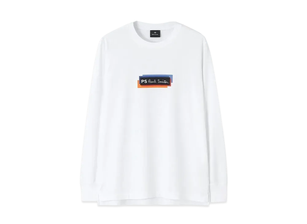 Paul Smith Sports Stripe Panel Long Sleeve Tee "White"