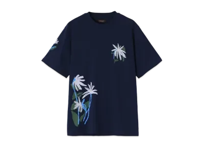 Paul Smith Botanical Embroidery Tee "Navy"