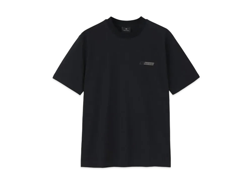 Paul Smith Ps Logo Neck Rib Short Sleeve Cut And Sew "Black"