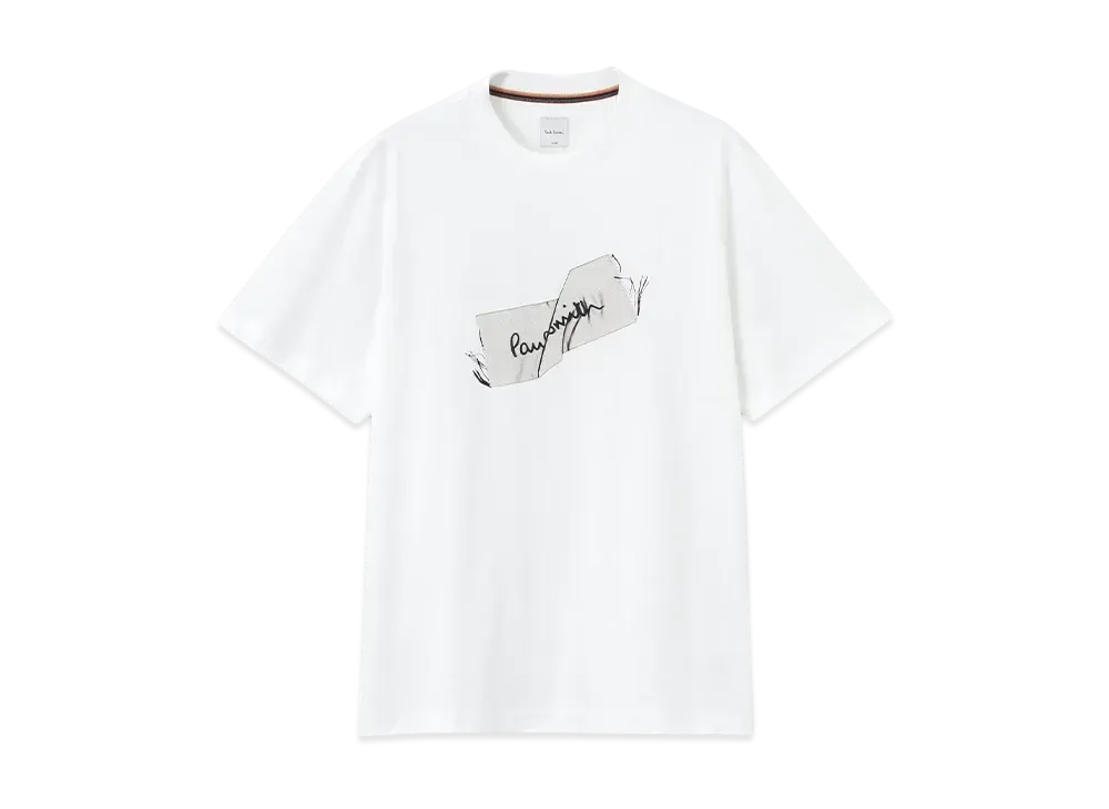 Paul Smith Ripped Tag Tee "White"