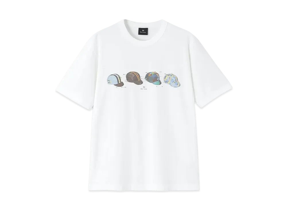 Paul Smith Cycling Caps Tee "White"