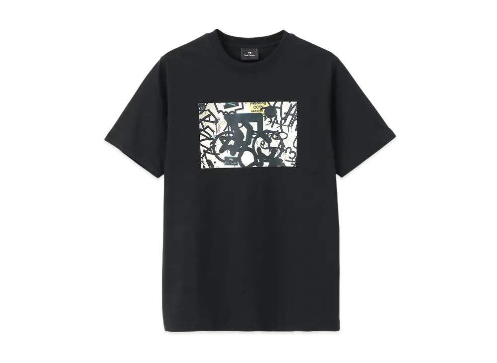 Paul Smith Spray Art Biker Tee "Black"