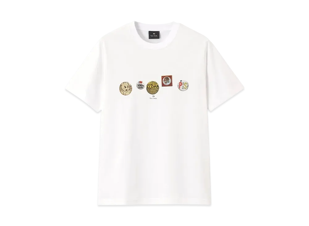 Paul Smith Button Badges Tee "White"