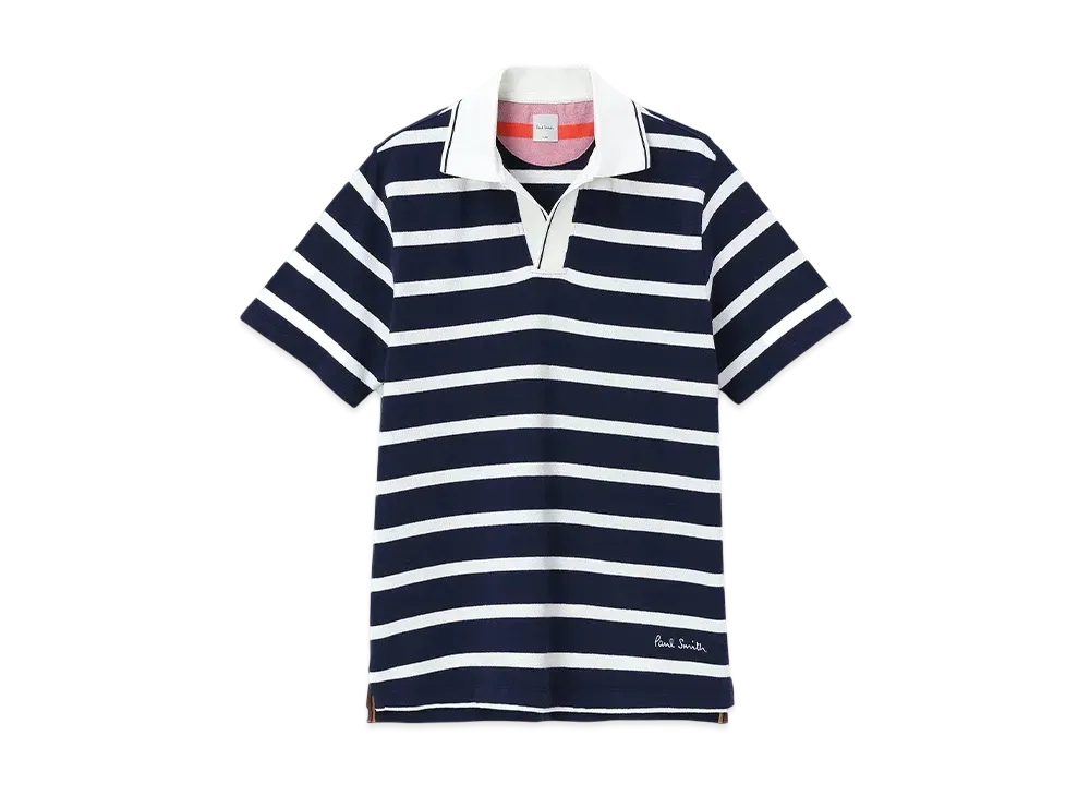Paul Smith Marine Stripe Skipper Polo Shirt "Navy"