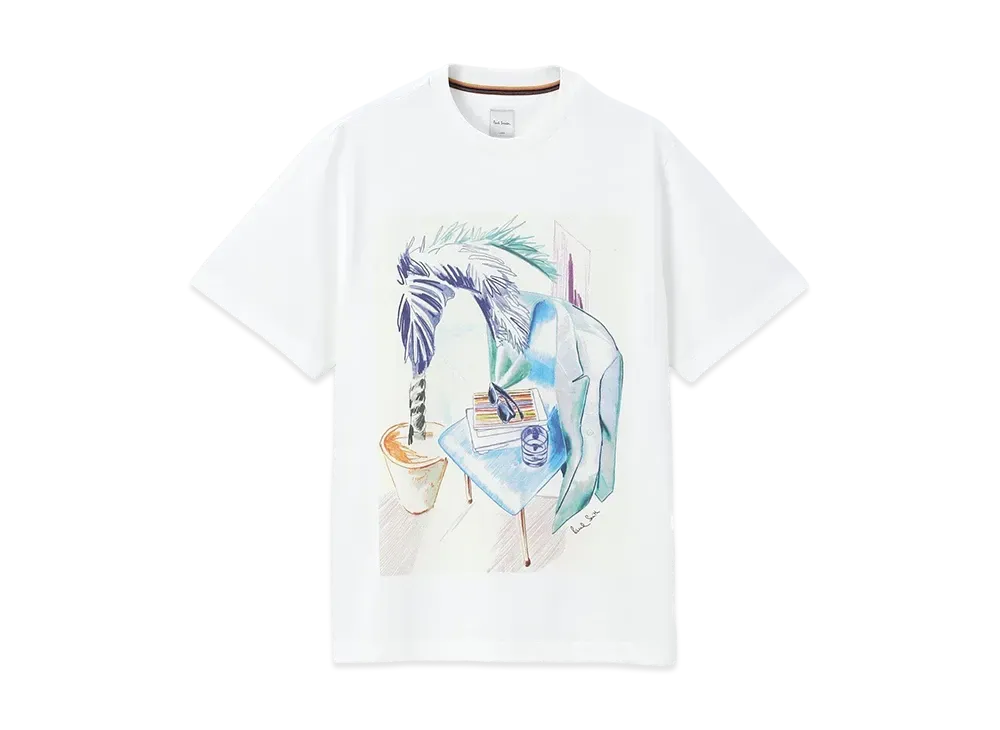 Paul Smith Still Life Painting Short Sleeve Tee "White"