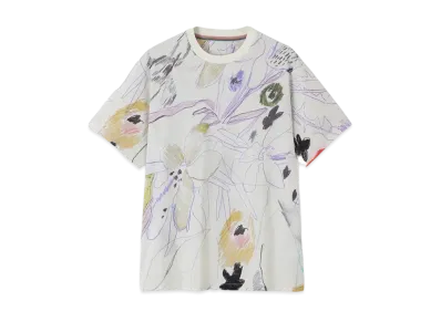 Paul Smith Sketchbook Botanical Short Sleeve Cut And Sew "LightBeige"