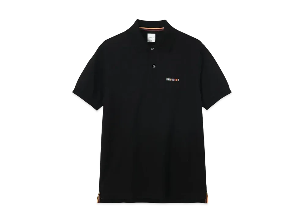 Paul Smith Signature Stripe Bar Short Sleeve Polo Shirt "Black"
