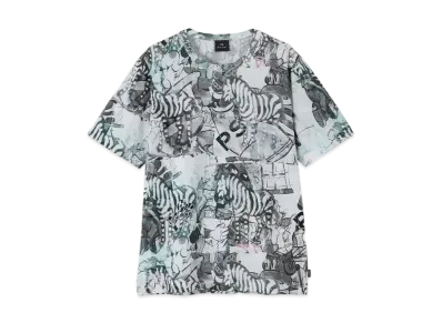 Paul Smith Collage Zebra Cut And Sew "Gray"