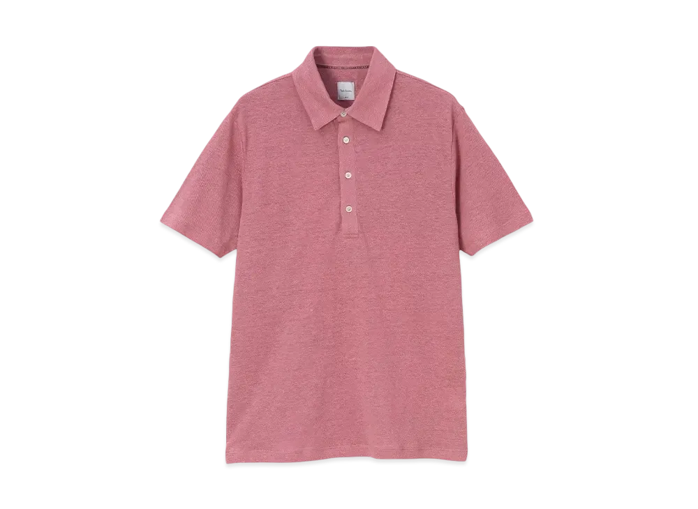 Paul Smith Colored Linen Polo Shirt "Pink"