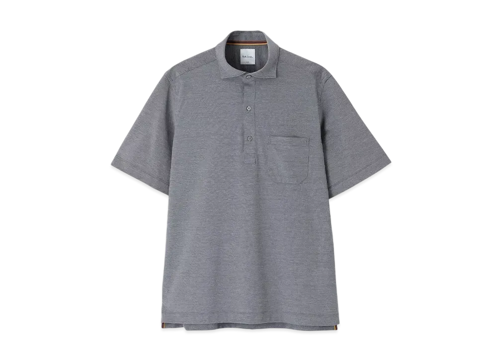 Paul Smith Solid Pique Polo Shirt "Gray"