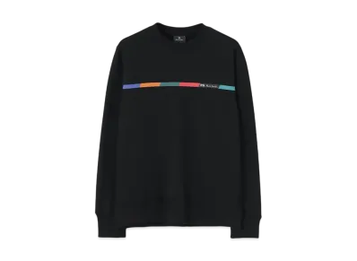 Paul Smith Sports Stripe Bar Crew Neck Sweatshirts "Black"