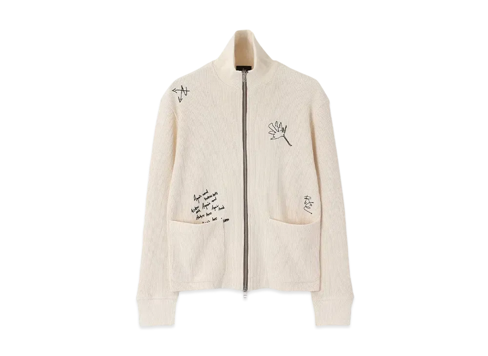Paul Smith RED EARDrawing Object Zip Up Cut Sew "Ecru"