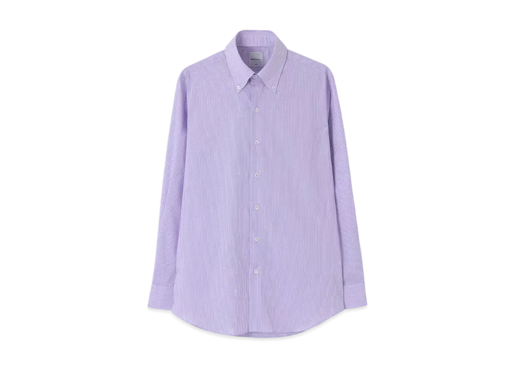 Paul Smith Pinstripe Button-Down Dress Shirt "LightPurple"