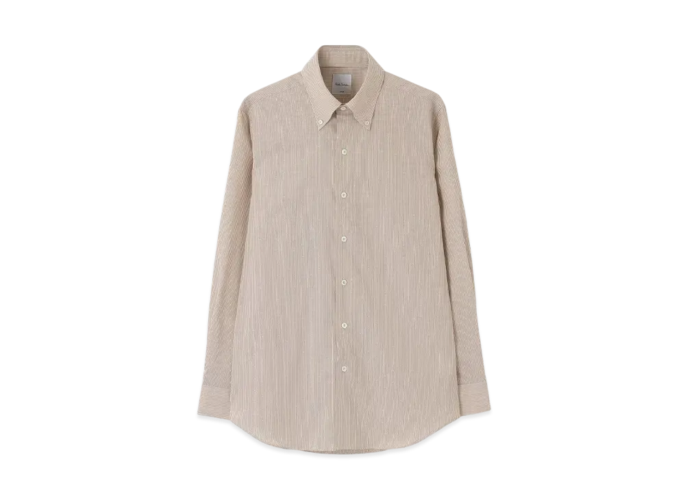 Paul Smith Pinstripe Button-Down Dress Shirt "LightBeige"