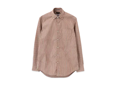 Paul Smith Group Stripe Button-Down Shirt "Brown"
