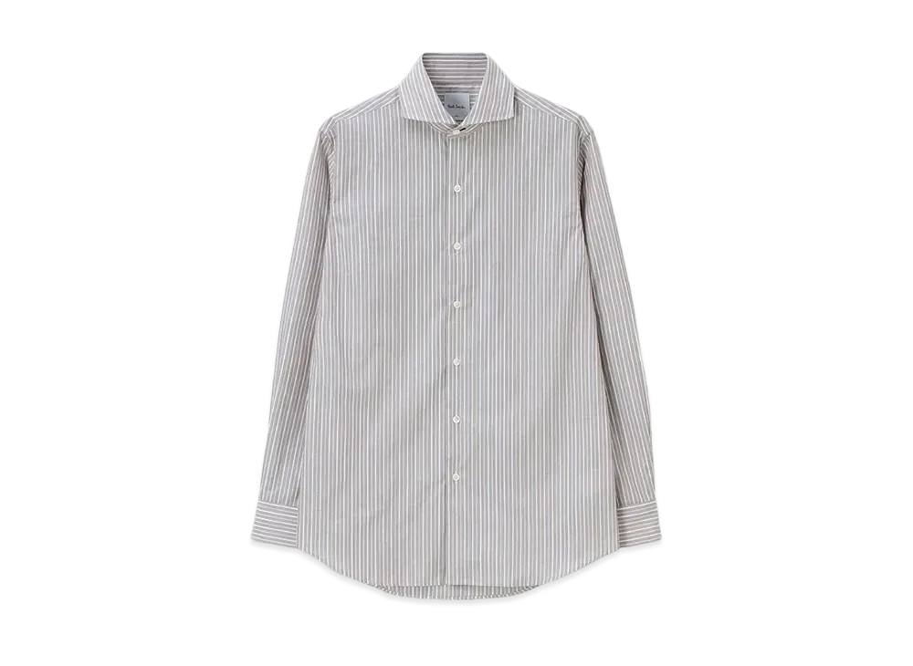 Paul Smith Contrast Stripe Dress Shirt "Brown"