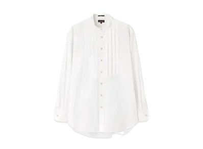 Paul Smith Bib Front Band Collar Shirt "Ivory"