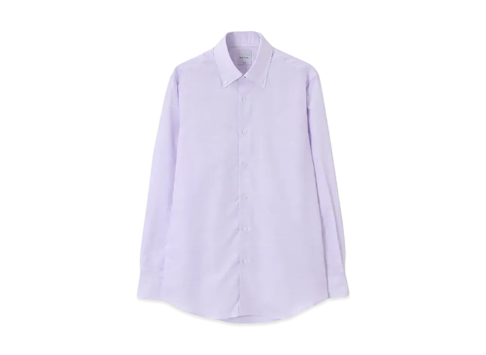 Paul Smith Blend-Texture Button-Down Dress Shirt "LightPurple"