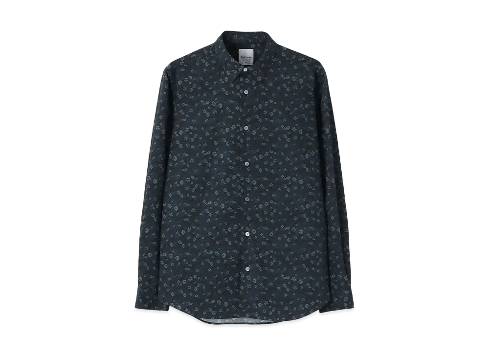 Paul Smith Blue Garden Floral Casual Shirt "GrayishBlue"