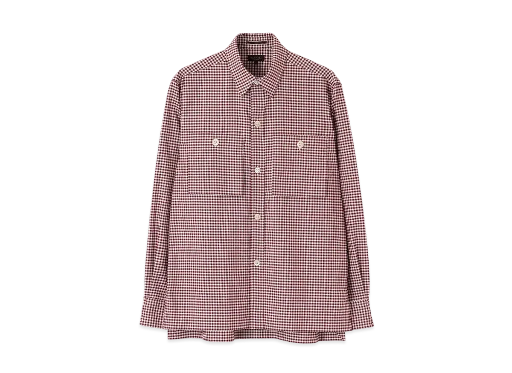 Paul Smith Gingham Check Bellows Pocket Shirt "DarkRed"