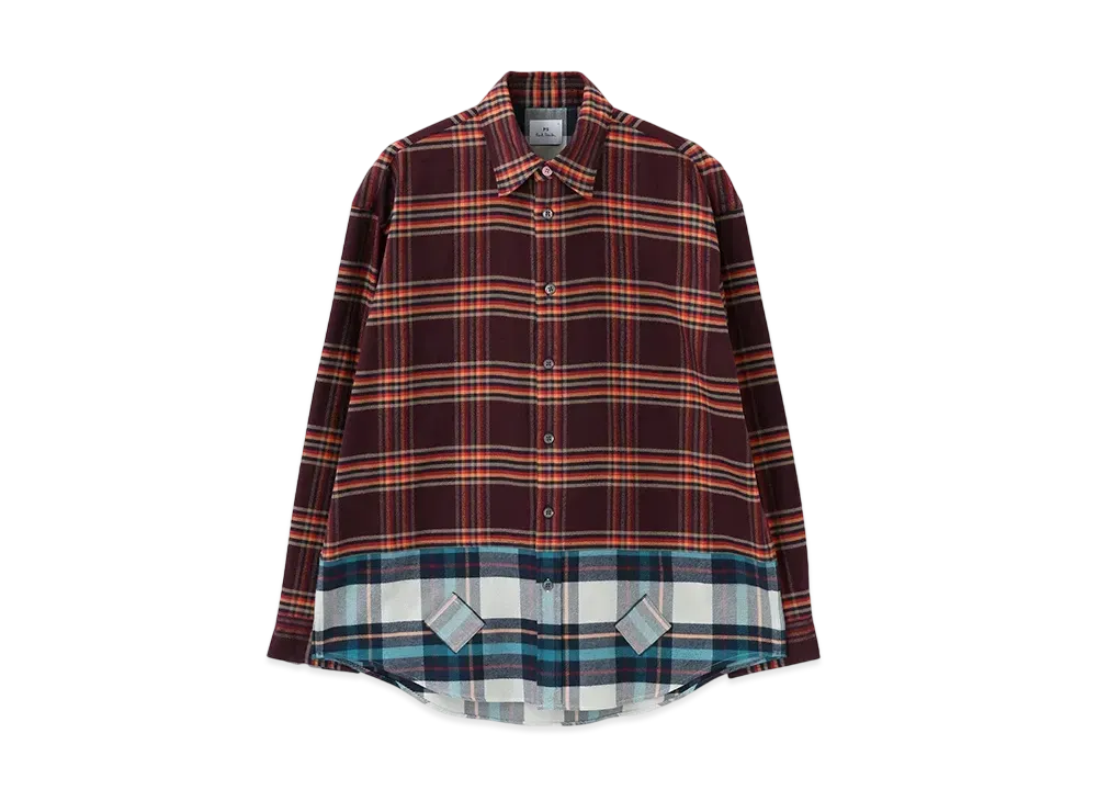 Paul Smith Mixed-Up Check Casual Shirt "Burgandy"