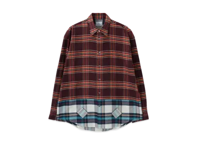 Paul Smith Mixed-Up Check Casual Shirt "Burgandy"