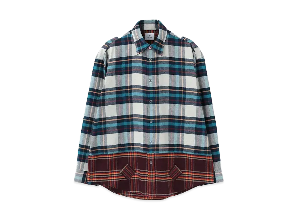 Paul Smith Mixed-Up Check Casual Shirt "BlueGreen"