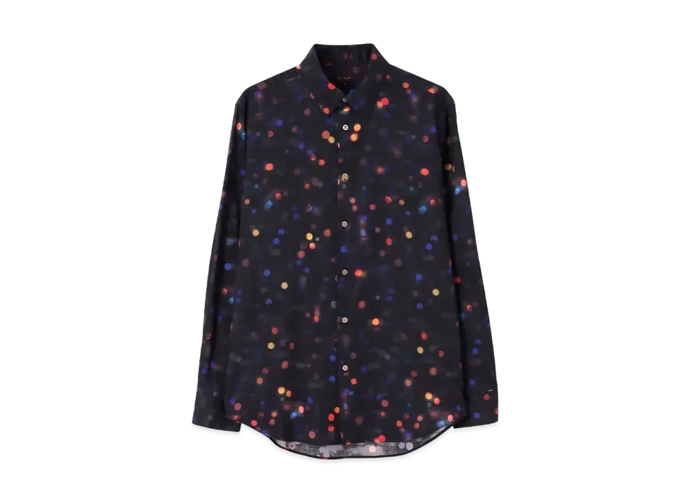 Paul Smith Hazy Nightspot Photogram Print Shirt "DarkBrown"