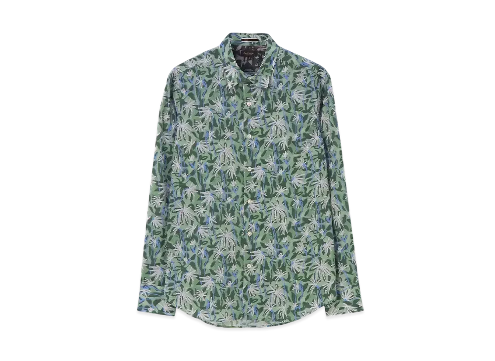 Paul Smith Flower Shadow Print Shirt "Green"