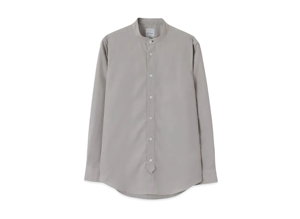 Paul Smith Solid Band Collar Shirt "LightGray"