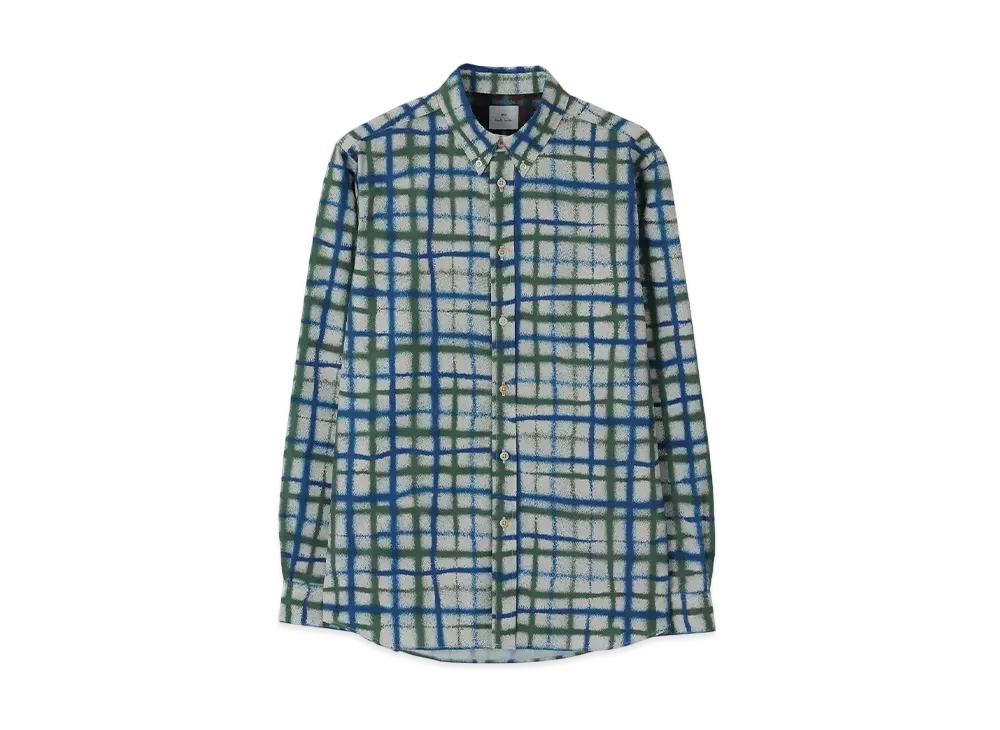 Paul Smith Spray Check Button Down Shirt "Offwhite"