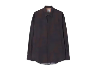 Paul Smith Photogram Leaves Shirt "DarkBrown"