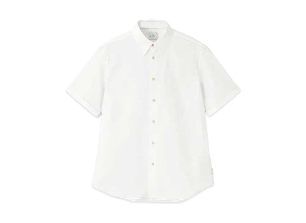 Paul Smith Rainbow Stitch Short Sleeve Shirt "White"