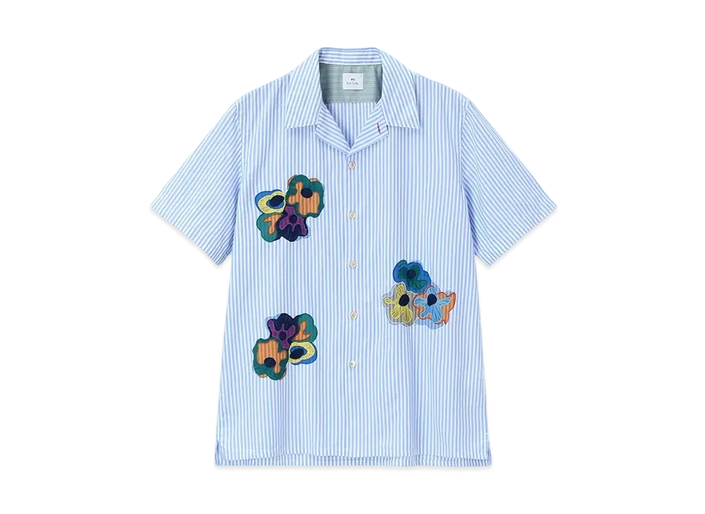 Paul Smith Nasturtium Open Collar Shirt "LightBlue"