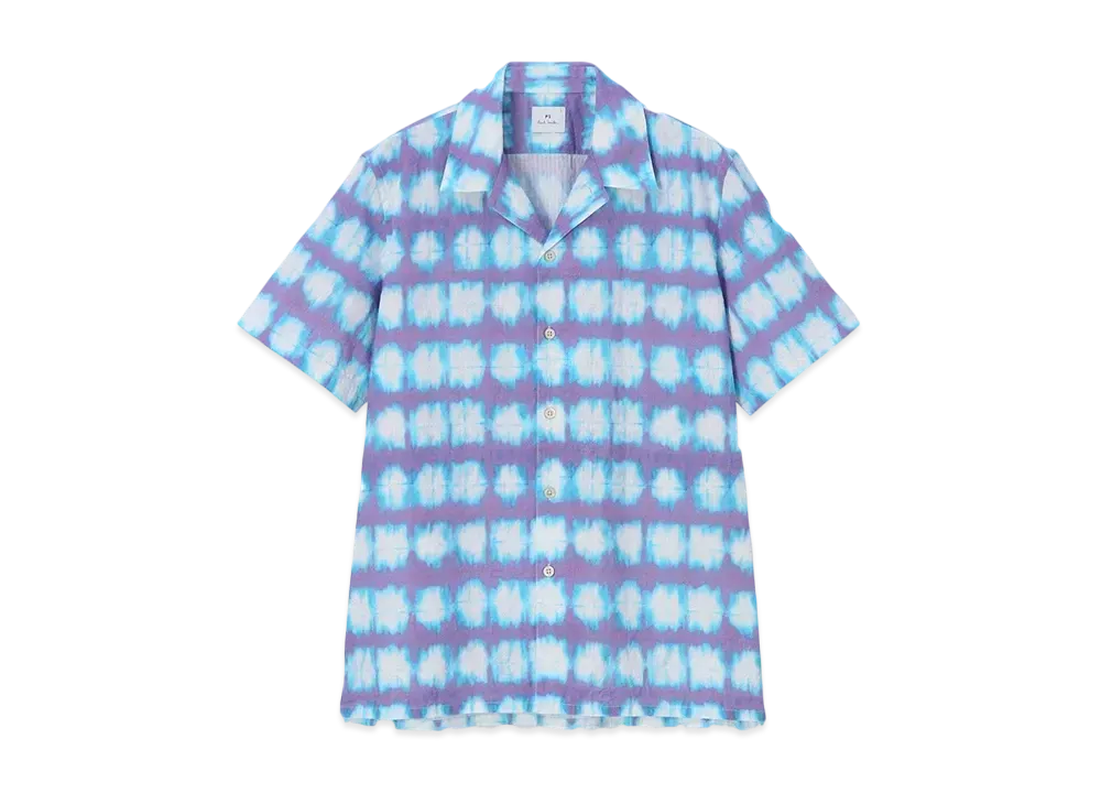 Paul Smith Shibori Open Collar Shirt "Lilac"