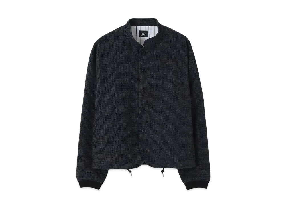 Paul Smith RED EARJacquard Stand Collar Blouson "Navy"