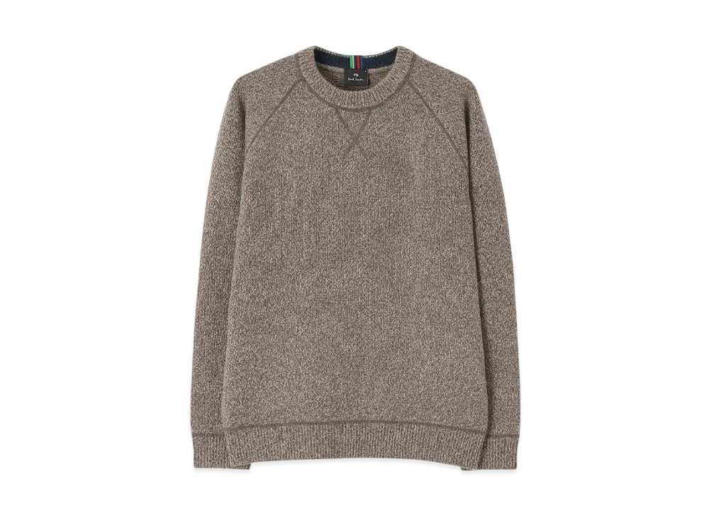 Paul Smith Melange Raglan Sleeve Knit "Camel"