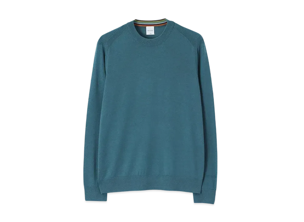 Paul Smith Fine Gauge Crew Neck Knit "BlueGreen"