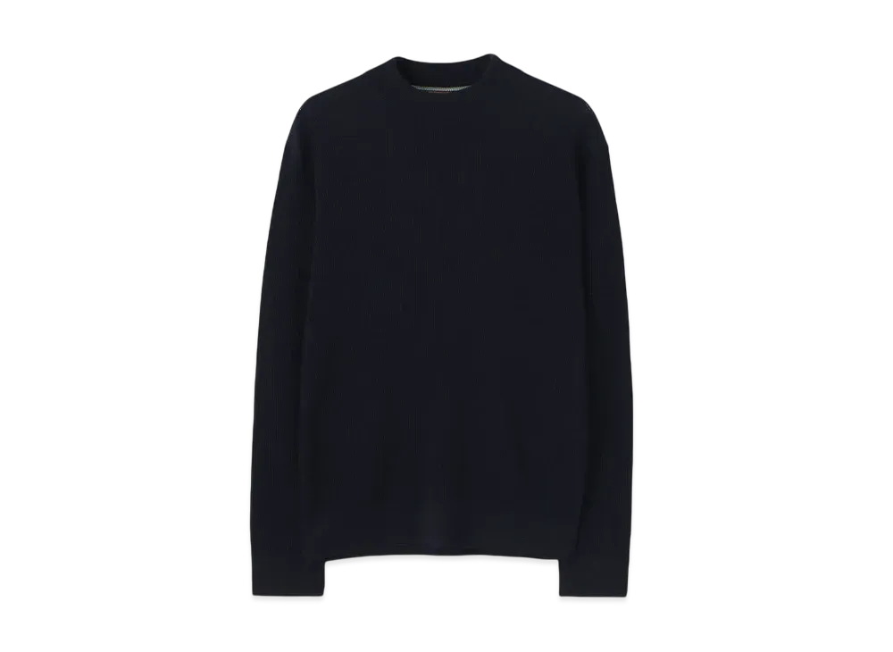 Paul Smith Fishermans Rib Mock Neck Knit "Navy"