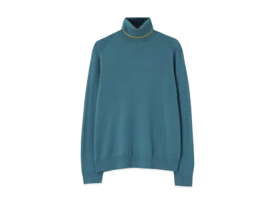 Paul Smith Fine Gauge Turtleneck Knit "BlueGreen"