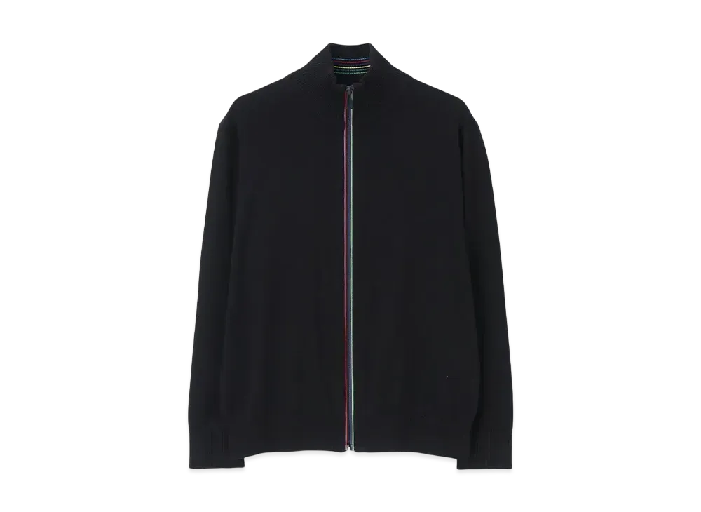 Paul Smith Cycle Stripe Zip-Up Knit "Black"