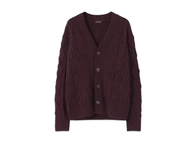 Paul Smith Cable Cardigan Knit "Bordeaux"