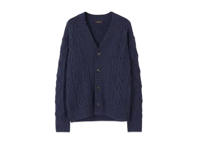 Paul Smith Cable Cardigan Knit "Navy"