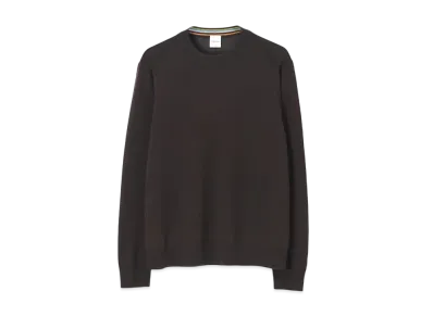 Paul Smith Fine Gauge Crew Neck Knit "ChocolateBrown"