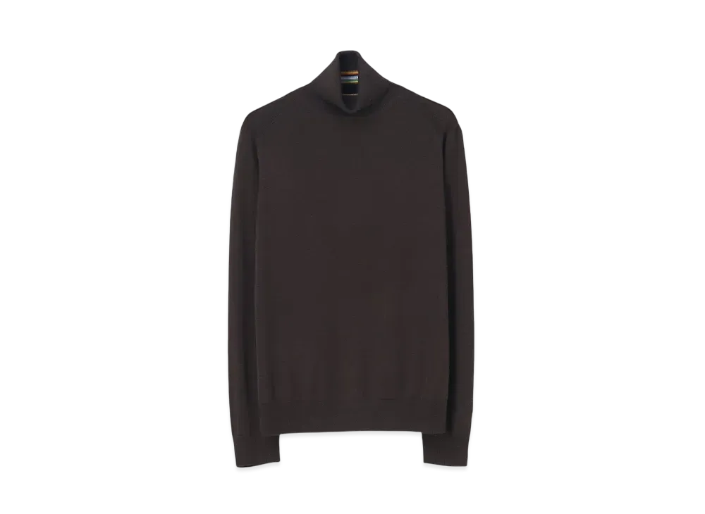 Paul Smith Fine Gauge Turtleneck Knit "ChocolateBrown"