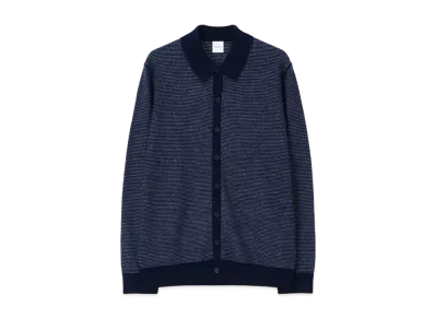 Paul Smith Contrast Jacquard Cardigan "Navy"